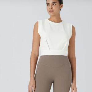 Women's White Cropped Sleeveless Top *MAKE ME AN OFFER!